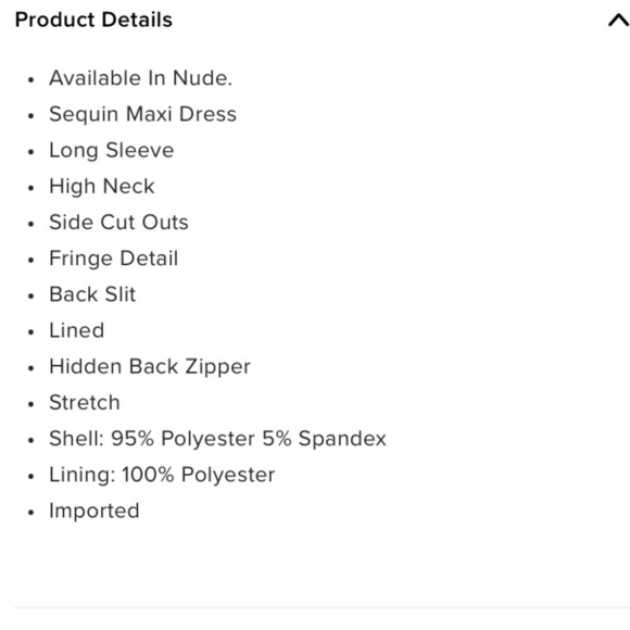 FASHION NOVA Nude Giving Details Sequin Maxi Dress - Picture 15 of 15